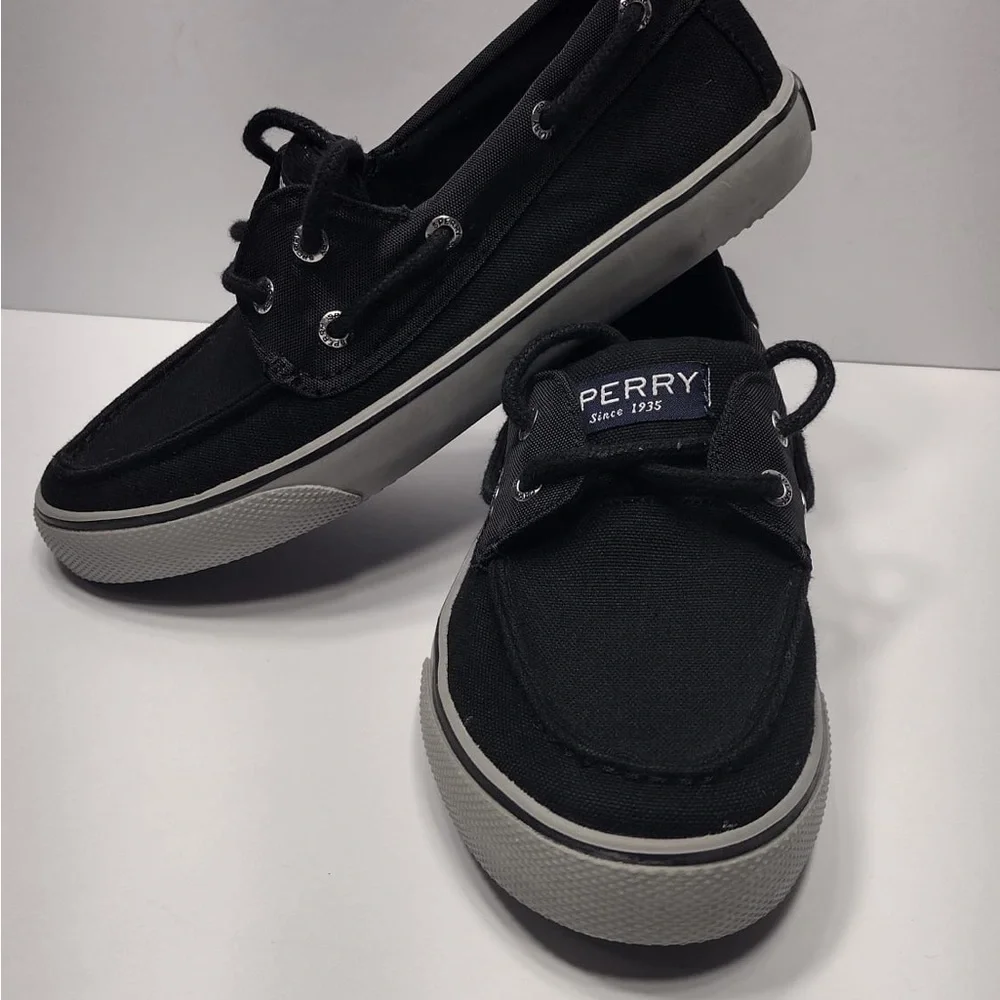 Sperry Men's Black Boat Shoes kids size 3 brand new with out tags